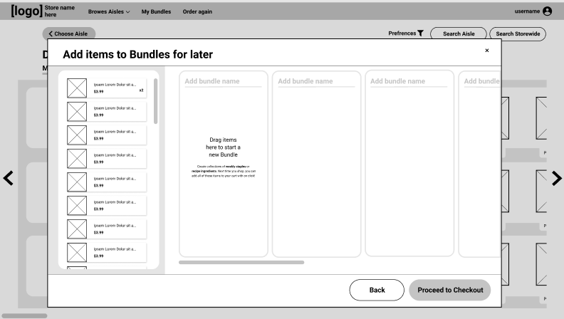 An image showing creating Bundles from the cart.